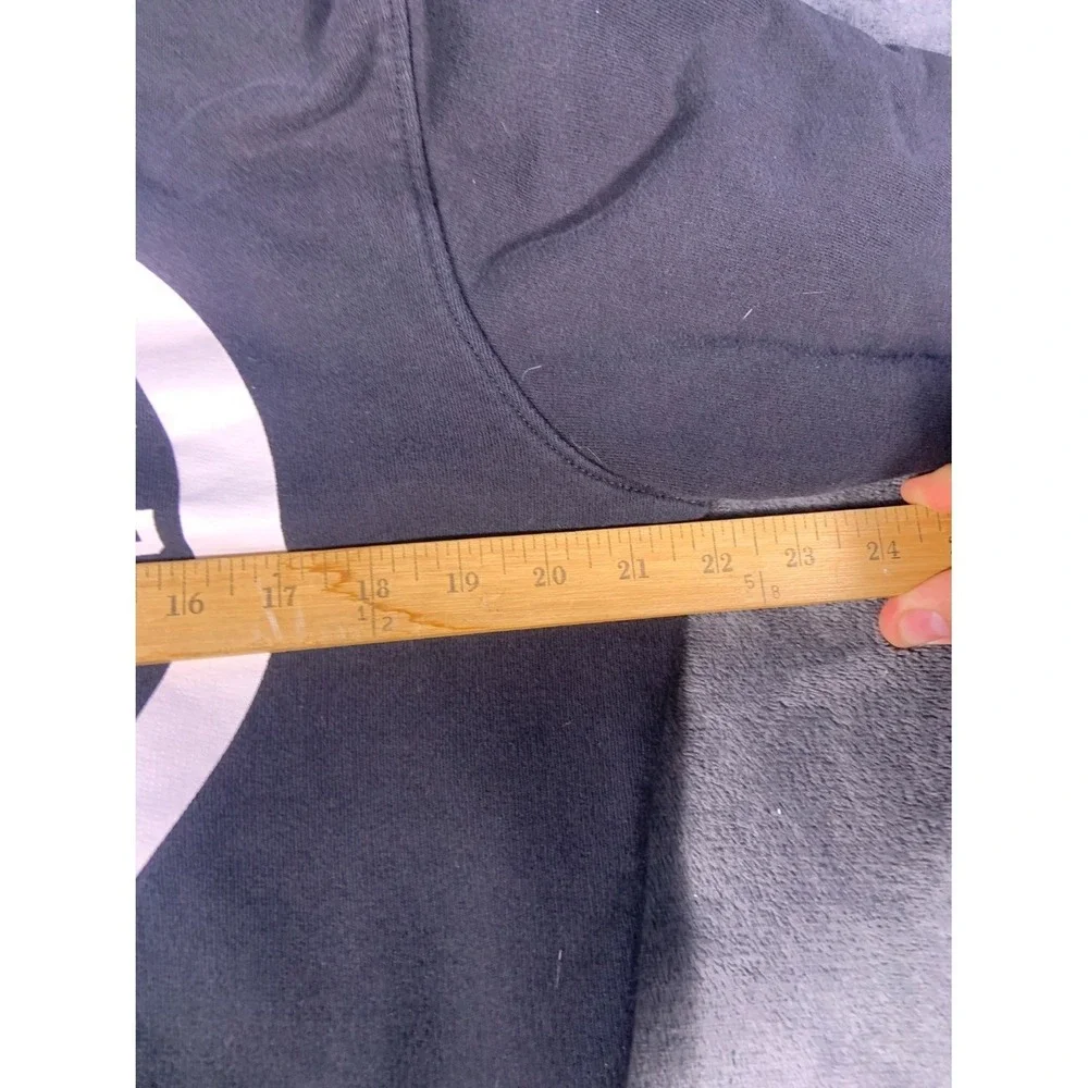 Vintage‎ True Religion Black Zip-Up Hoodie Double Sized SZ L Mens